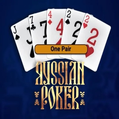 Russian Poker slot logo by OneTouch Games at SpinTexas Casino